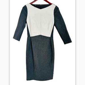 NARCISO RODRIGUEZ Design Nation Dress White And gray Size 40 usa 4